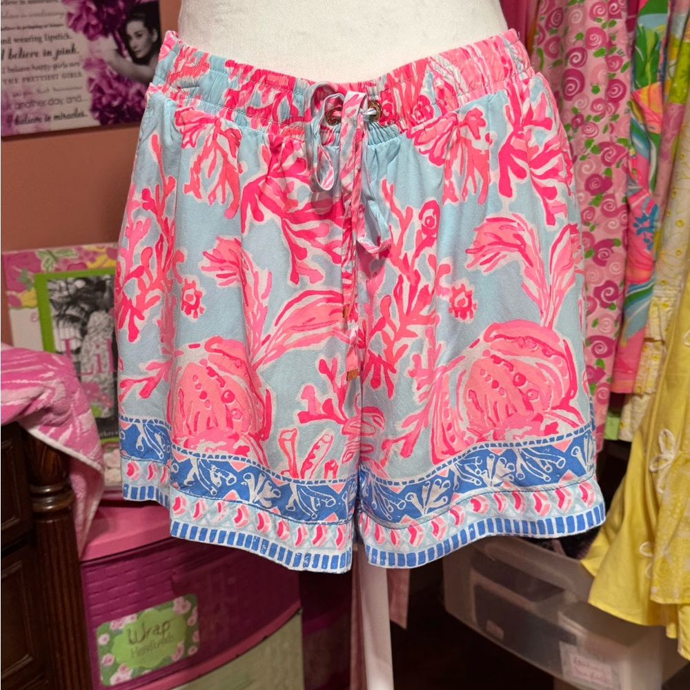 Lilly Pulitzer Pink and Blue Floral Shorts